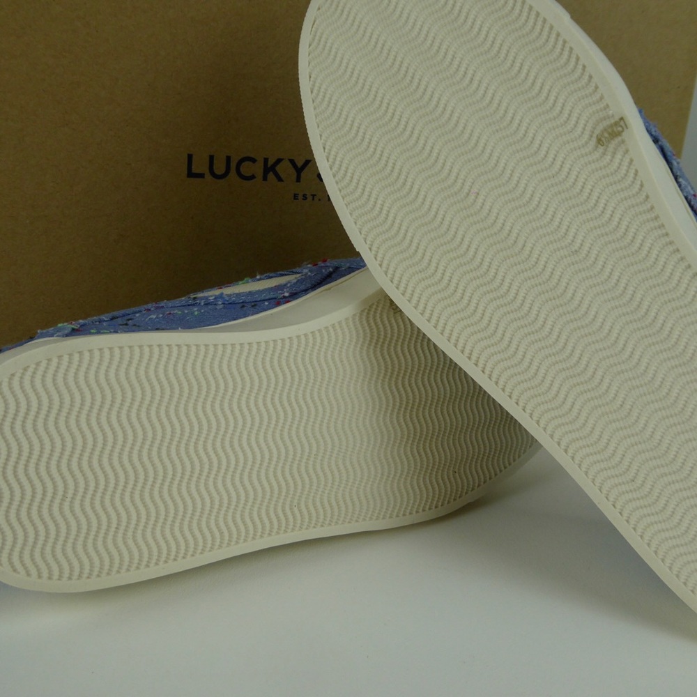 Lucky Brand Lailom Slip On Denim Blue Sneakers NIB - Picture 5 of 7